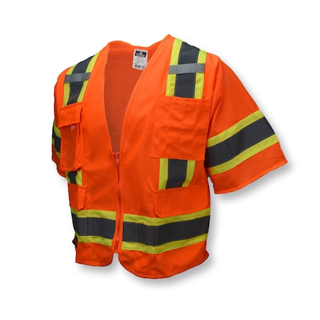 Radians Hi-Vis 2Tone Surv TpR/Cl3 Safety Vest-Org-XL SV63OXL